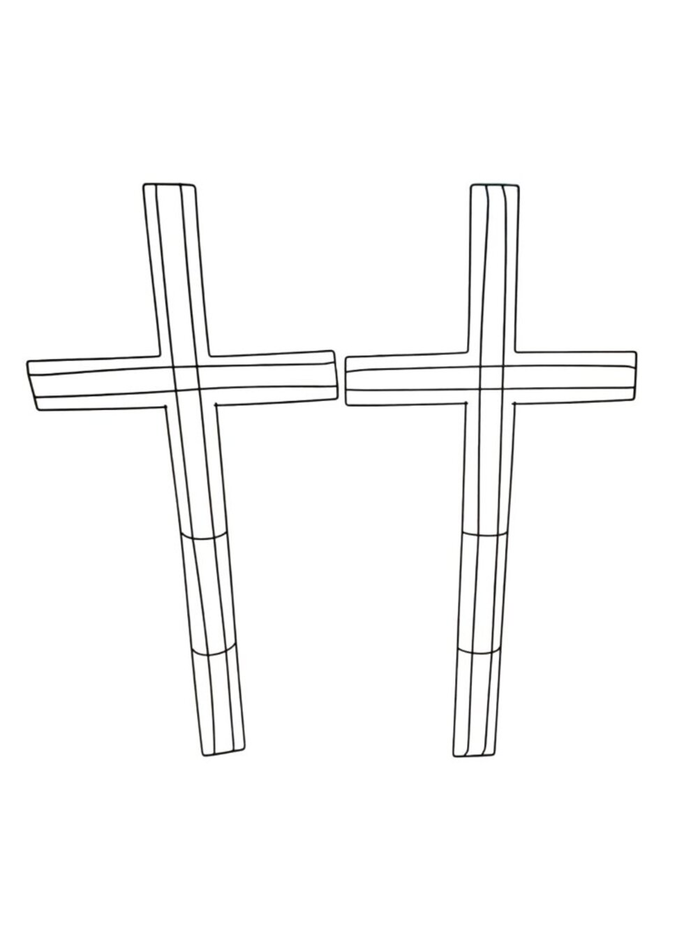 Cross Wreath Metal Wire Frame For Easter Religious Crafts 24" x 12"